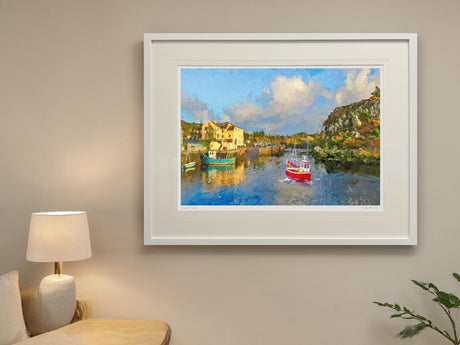 The Harbour Bunbeg - XL Framed White