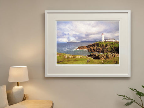 The Lighthouse Fanad Head II - XL Framed White