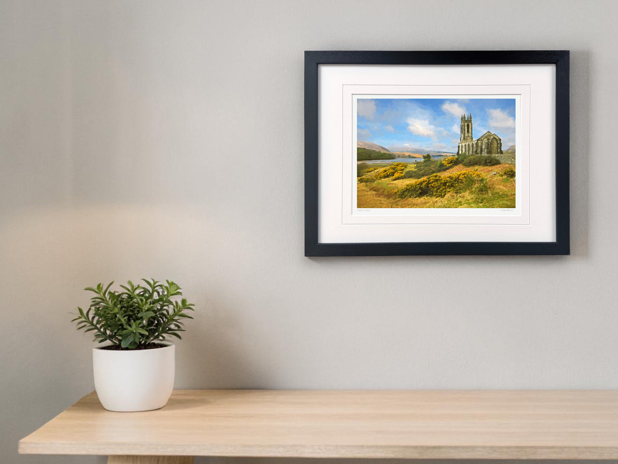 The Old Church Dunlewey - Small Framed Black