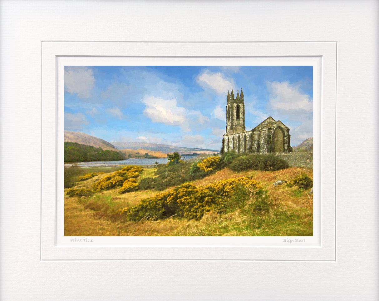 The Old Church, Dunlewey, Donegal - signed limited edition print by Lucas Creative Art