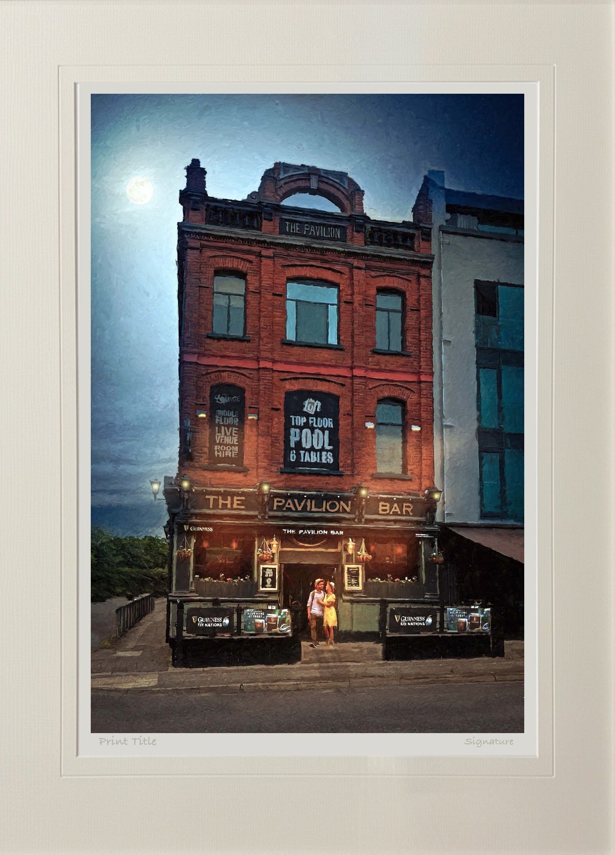 The Pavillion Bar, Belfast - signed limited edition print by Lucas Creative Art