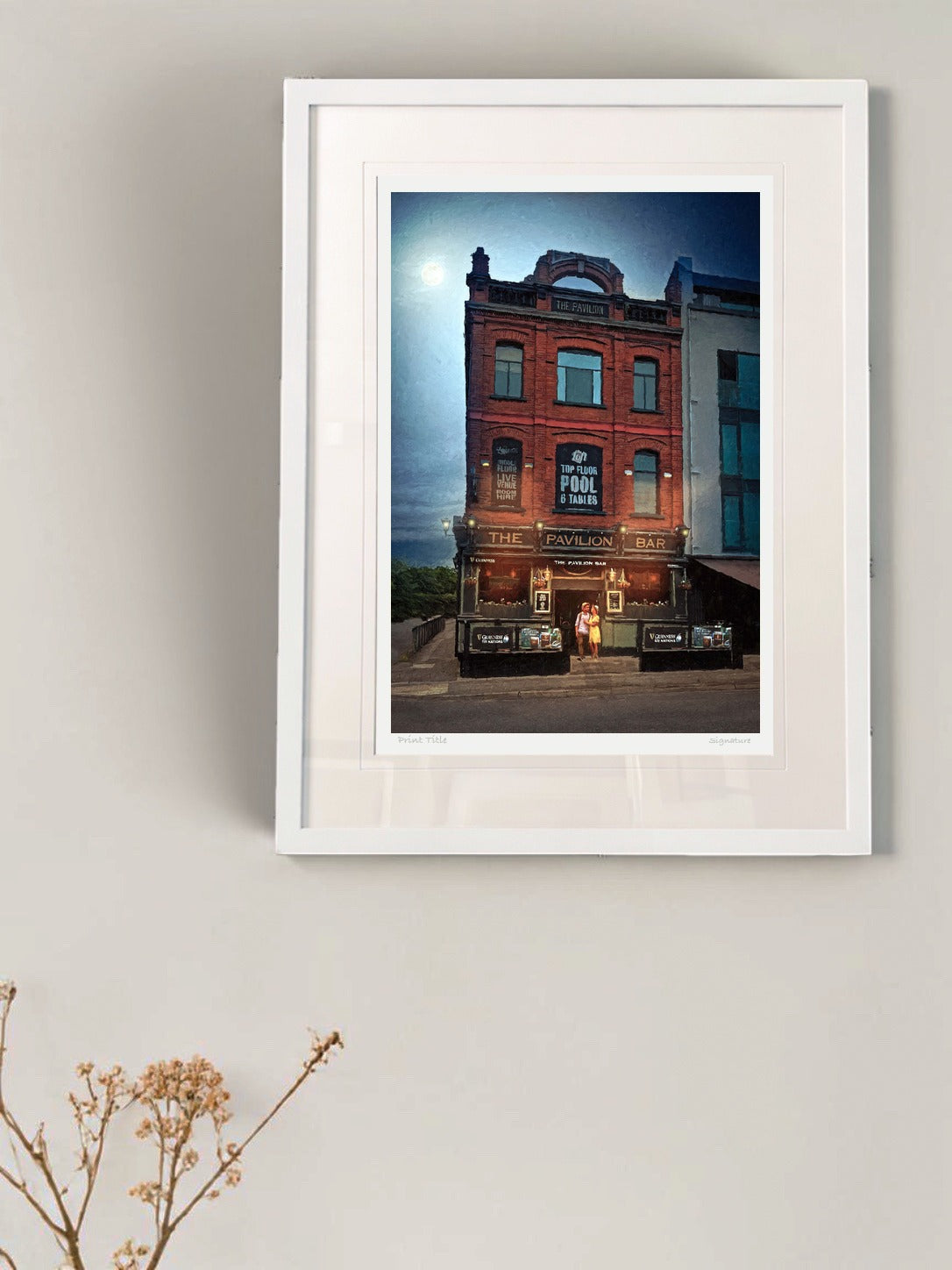 The Pavillion Bar, Belfast - signed limited edition print by Lucas Creative Art