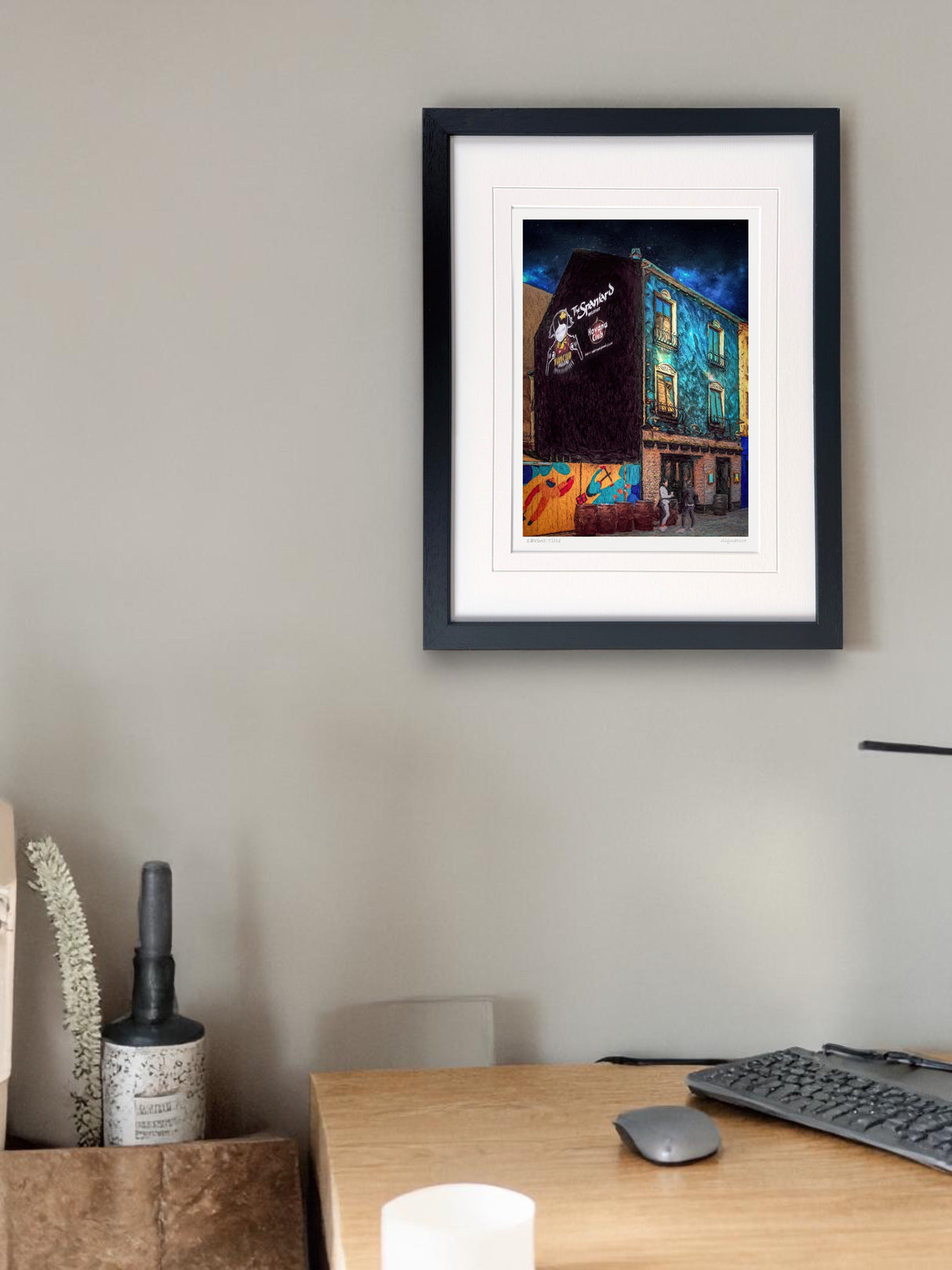 The Spaniard, Belfast - signed limited edition print by Lucas Creative Art