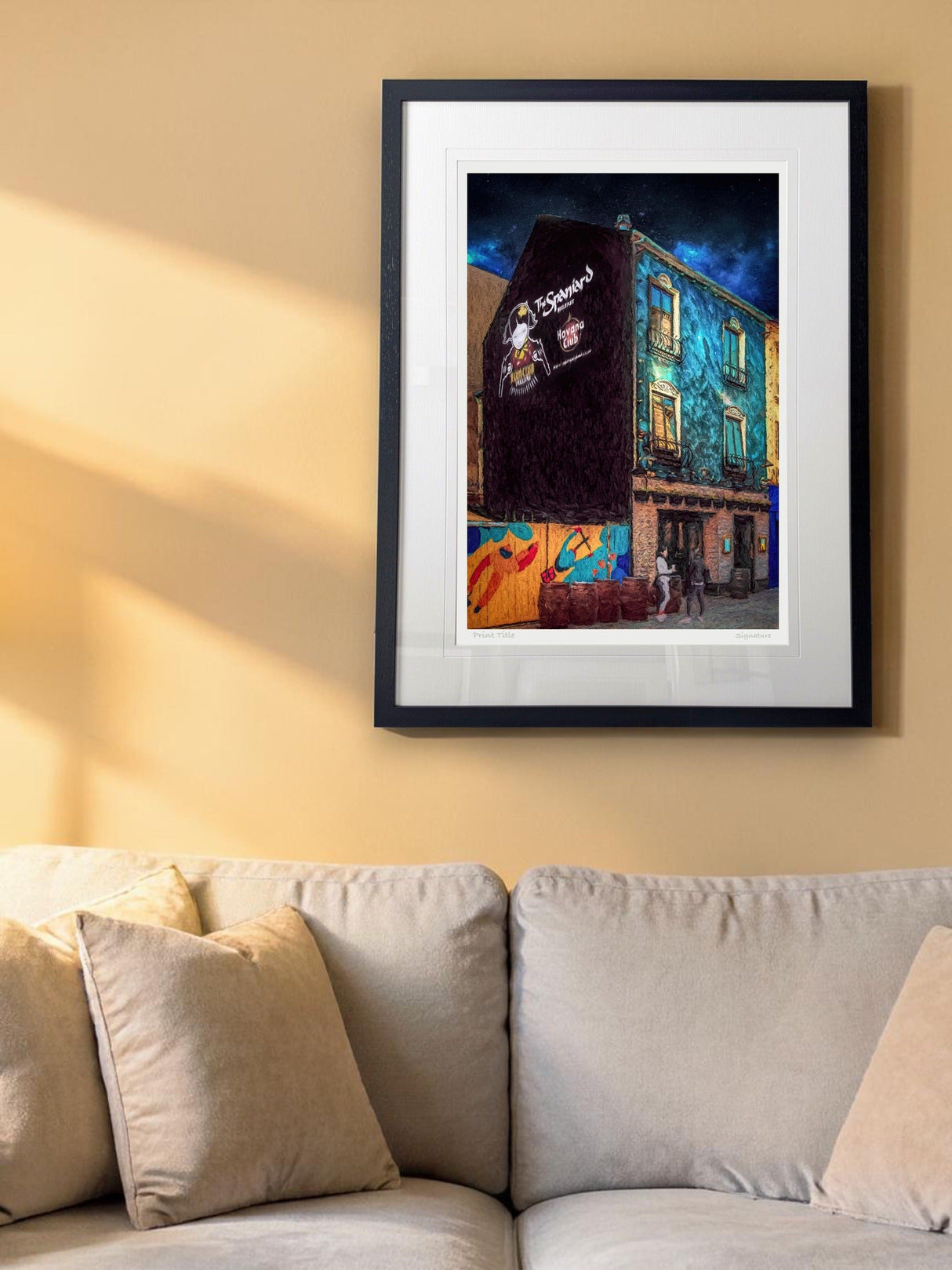 The Spaniard, Belfast - signed limited edition print by Lucas Creative Art