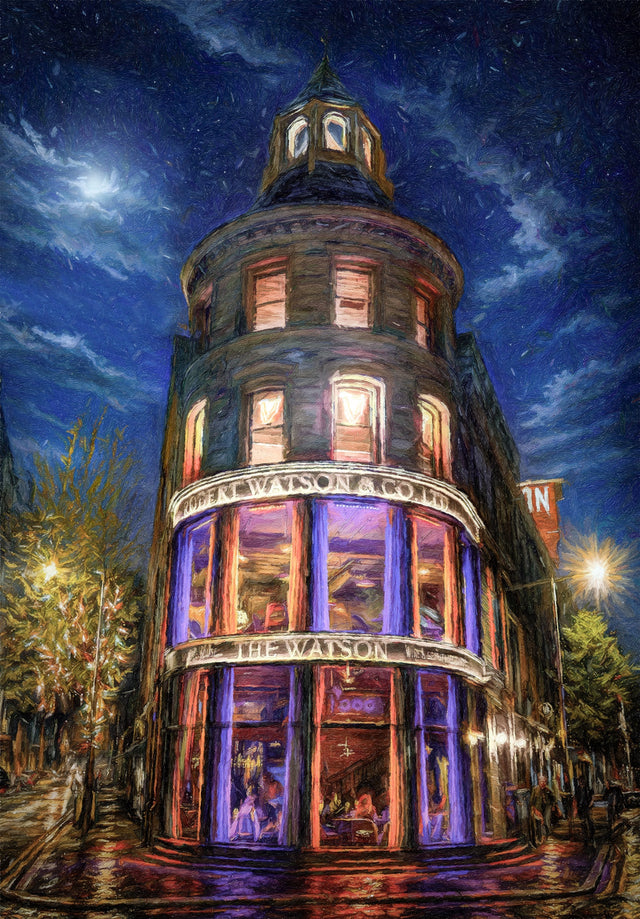 The Watson, Belfast - signed limited edition print by Lucas Creative Art