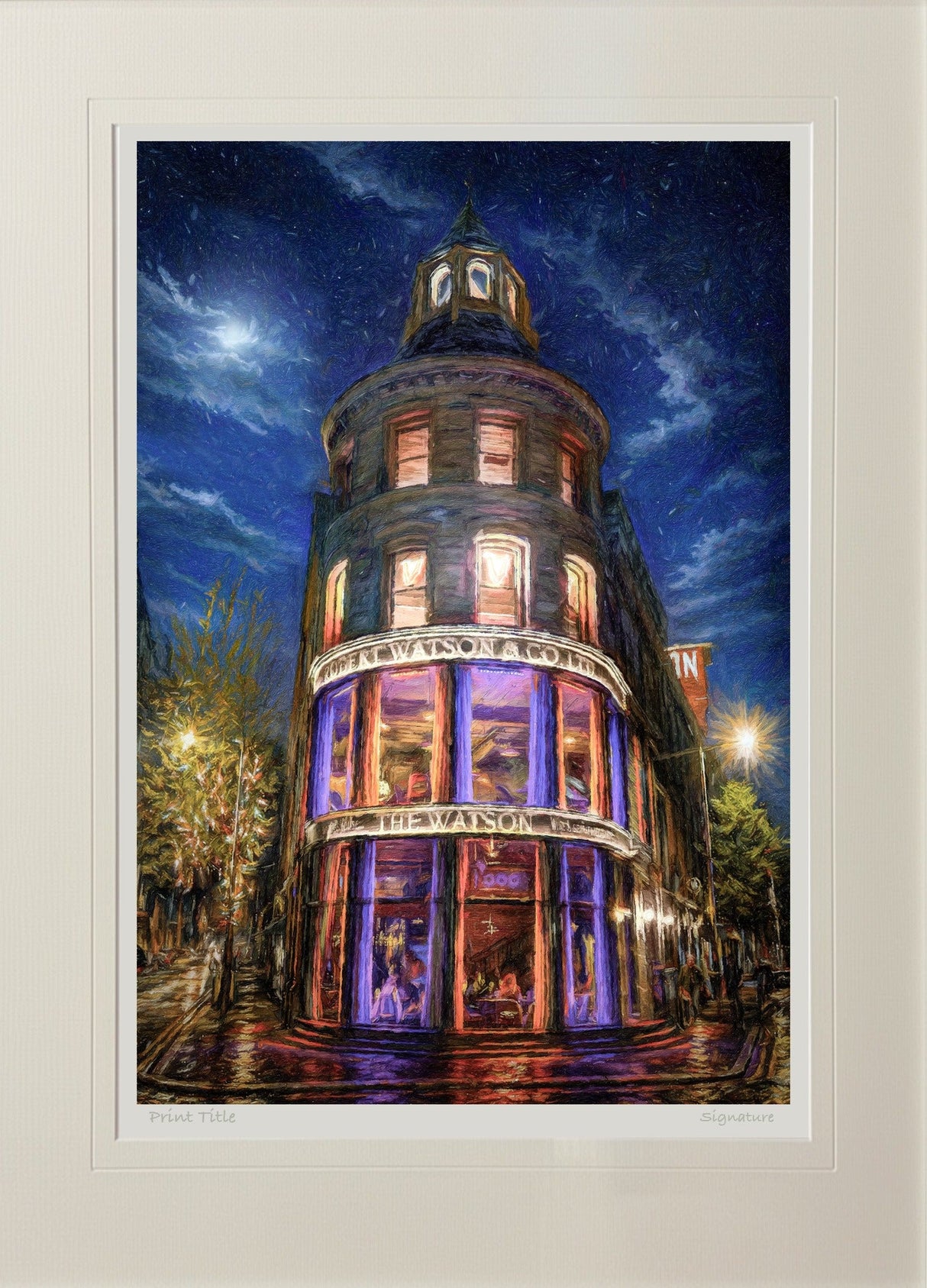 The Watson, Belfast - signed limited edition print by Lucas Creative Art