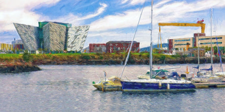 Titanic Quarter, Belfast - signed limited edition print by Lucas Creative Art