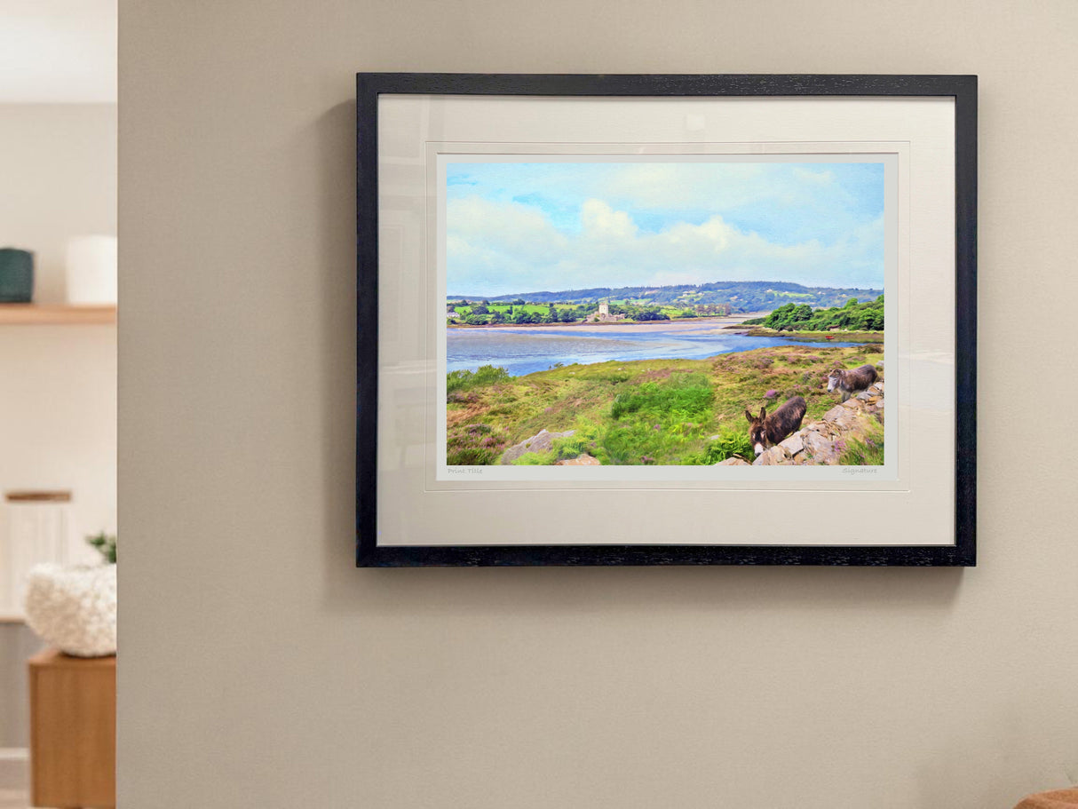 Towards Doe Castle, Donegal - XL Framed Black