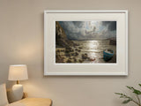 Waiting - XL Framed White