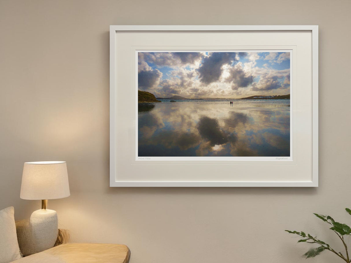 Walking on Clouds - XL Framed White