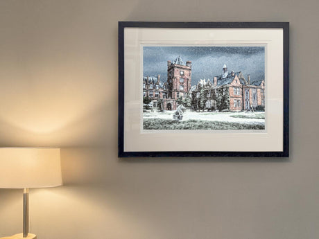 Winters Day, Campbell College - Standard Framed Black