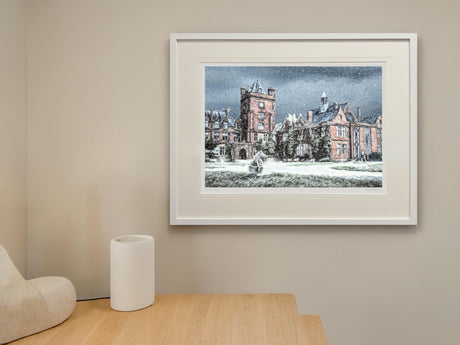 Winters Day, Campbell College - Standard Framed White
